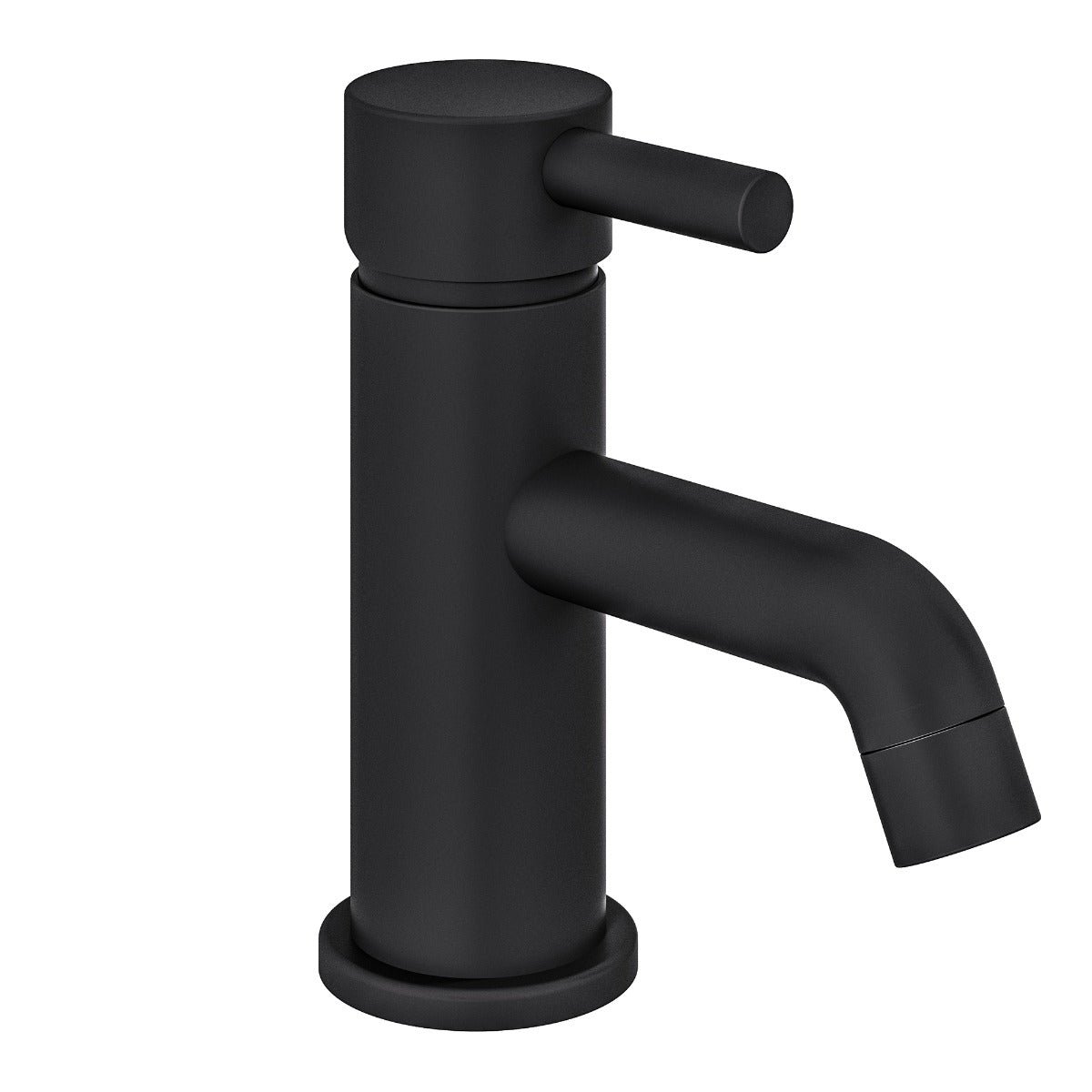 Fairford Element 5 Matt Black Mini Basin Mixer with Push Button Waste