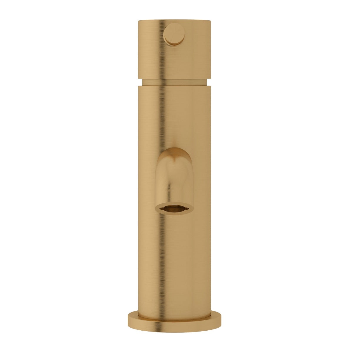 Fairford Element 5 Brushed Brass Basin Mixer with Push Button Waste