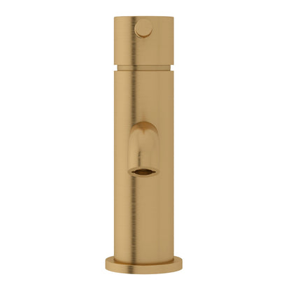 Fairford Element 5 Brushed Brass Basin Mixer with Push Button Waste