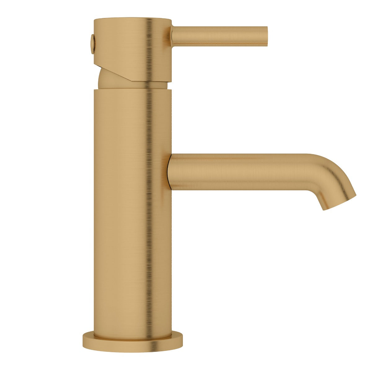 Fairford Element 5 Brushed Brass Basin Mixer with Push Button Waste