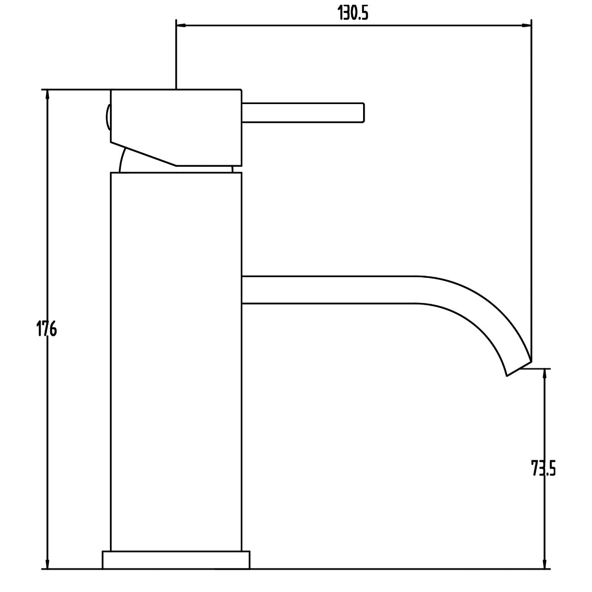 Fairford Redway Basin Mixer with Push Button Waste