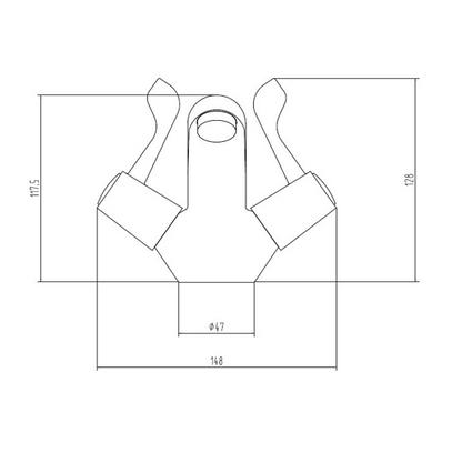 Fairford Quarter Turn Basin Mixer with Push Button Waste