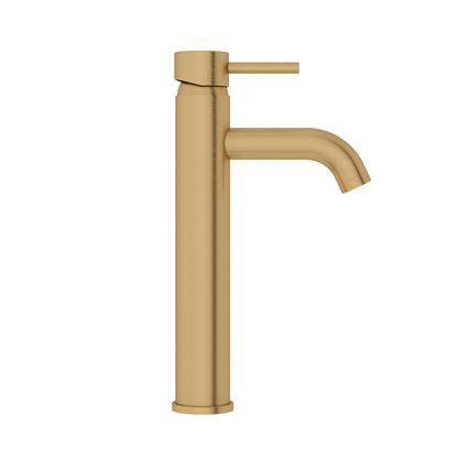 Fairford Element 5 Brushed Brass High Rise Basin Mixer