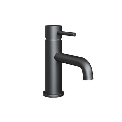 Fairford Element 5 Matt Black Basin Mixer with Push Button Waste