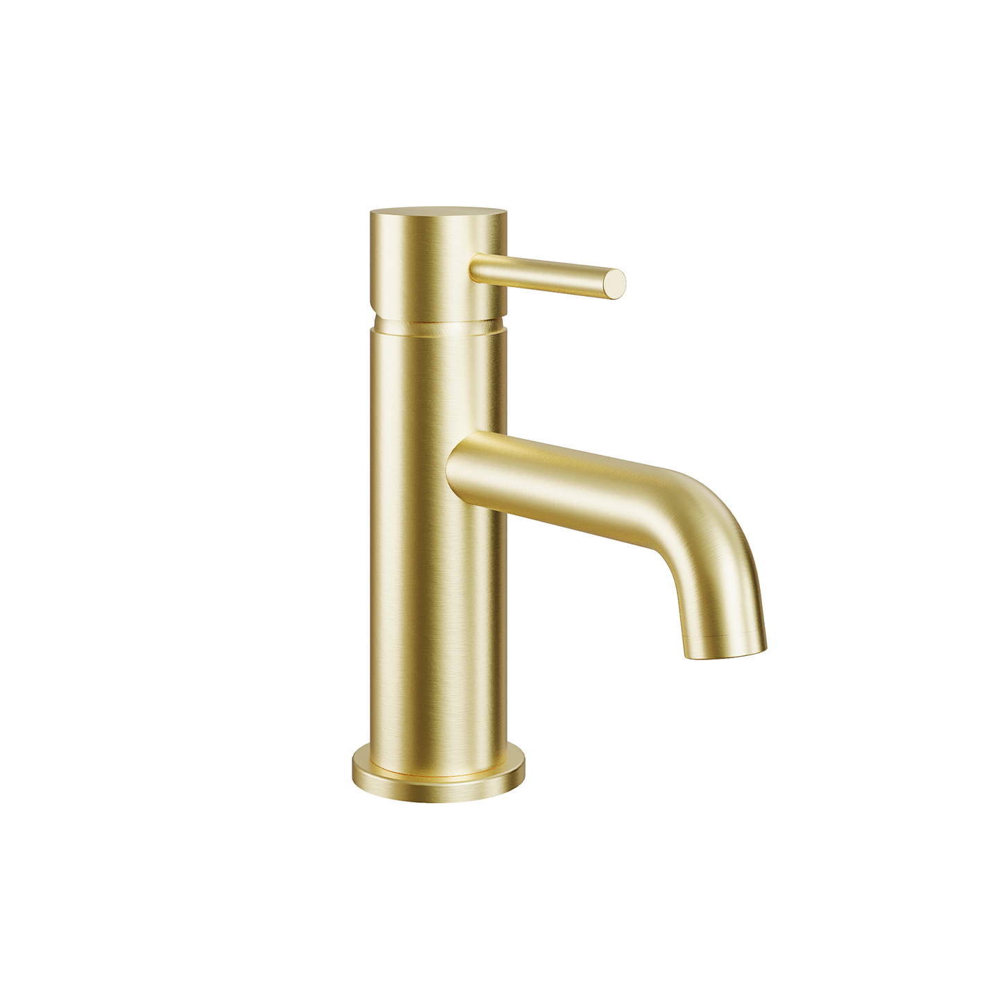Fairford Element 5 Brushed Brass Basin Mixer with Push Button Waste