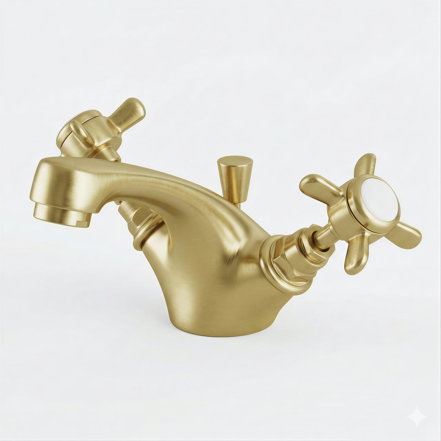 Fairford Kensington Brushed Brass 1 Hole Basin Mixer
