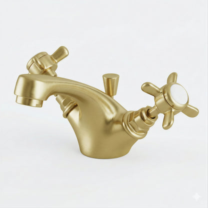 Fairford Kensington Brushed Brass 1 Hole Basin Mixer