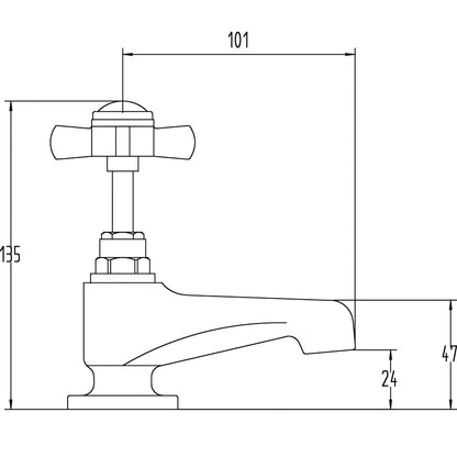Fairford Henley Basin Pillar Taps