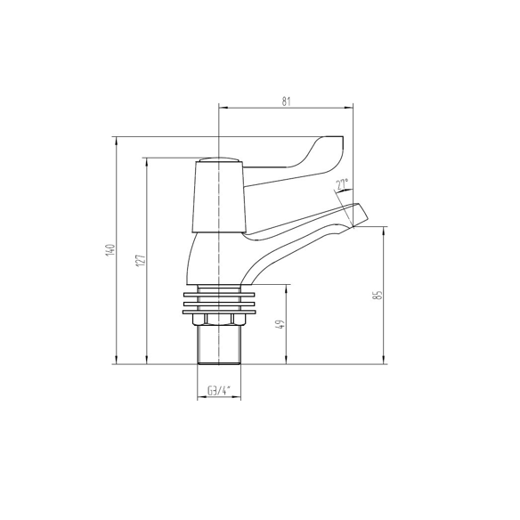 Fairford Quarter Turn Lever Taps Basin Pillar Taps