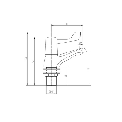 Fairford Quarter Turn Lever Taps Basin Pillar Taps