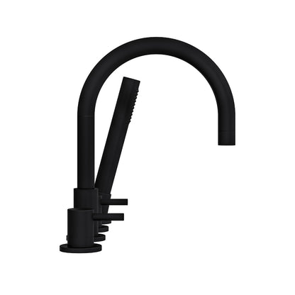 Fairford Element Matt Black 4 Hole Bath Shower Mixer