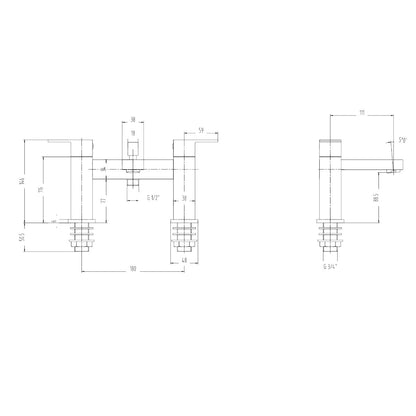 Fairford Carta Bath Shower Mixer