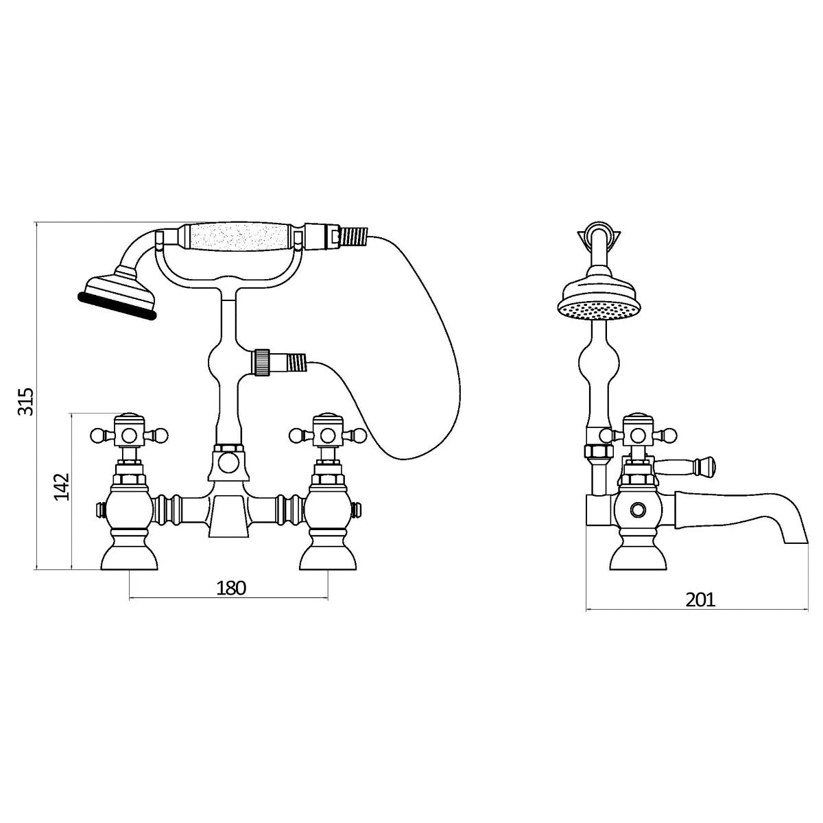 Fairford Winchester Bath Shower Mixer
