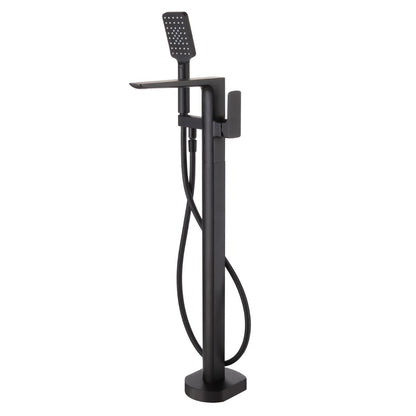 Fairford Una Matt Black Freestanding Bath Shower Mixer
