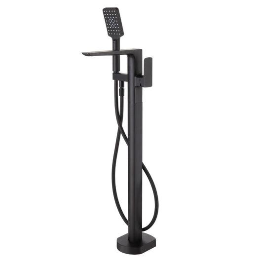Fairford Una Matt Black Freestanding Bath Shower Mixer