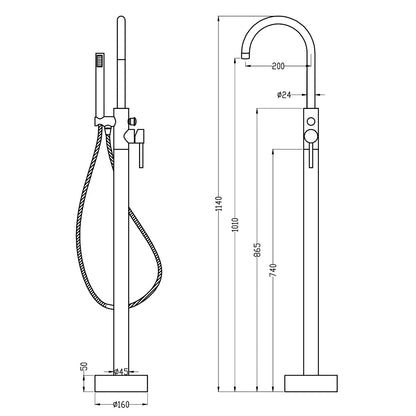 Fairford Nuro Freestanding Bath Shower Mixer