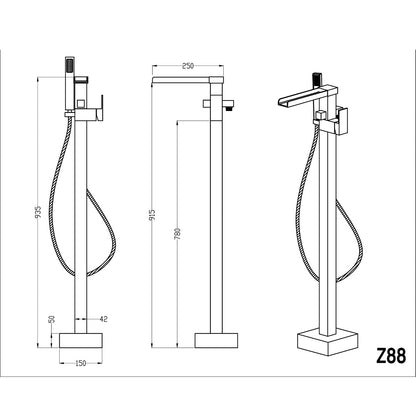 Fairford Rena Freestanding Bath Shower Mixer