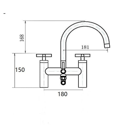 Fairford Lineka Freestanding Bath Shower Mixer