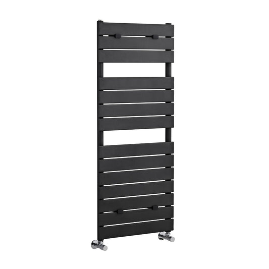 Fairford Flat Panel 1213 x 500mm Anthracite Towel Rail