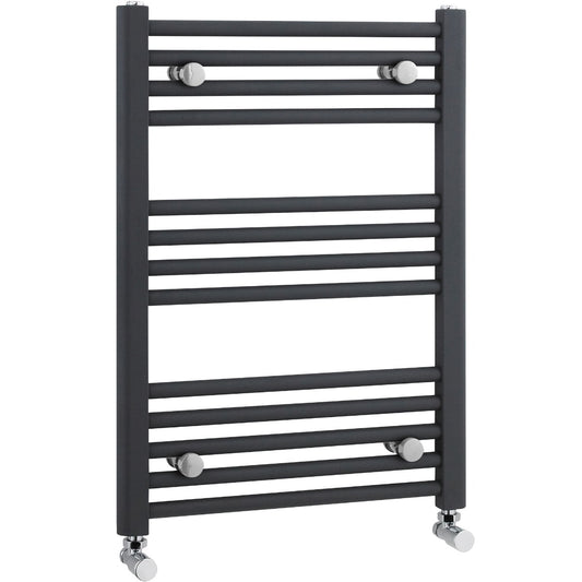 Fairford Straight 700 x 500mm Anthracite Ladder Towel Rail