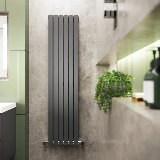 Fairford Hargate Double Panel 1800 x 354mm Anthracite Radiator