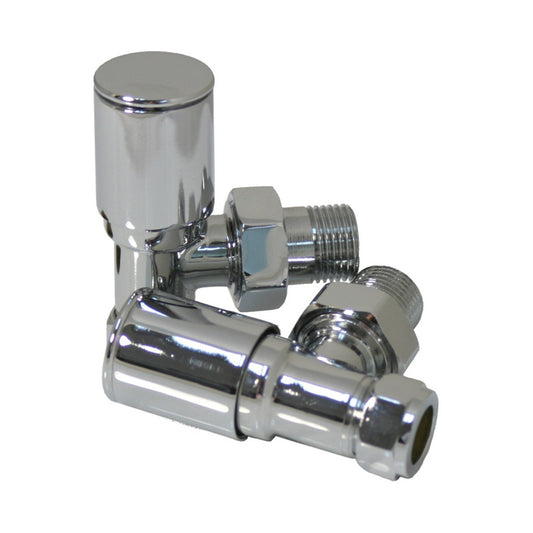 Fairford Round Valves, Angled, Pair