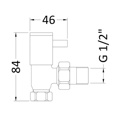 Fairford Premium Round Valves, Angled, Pair