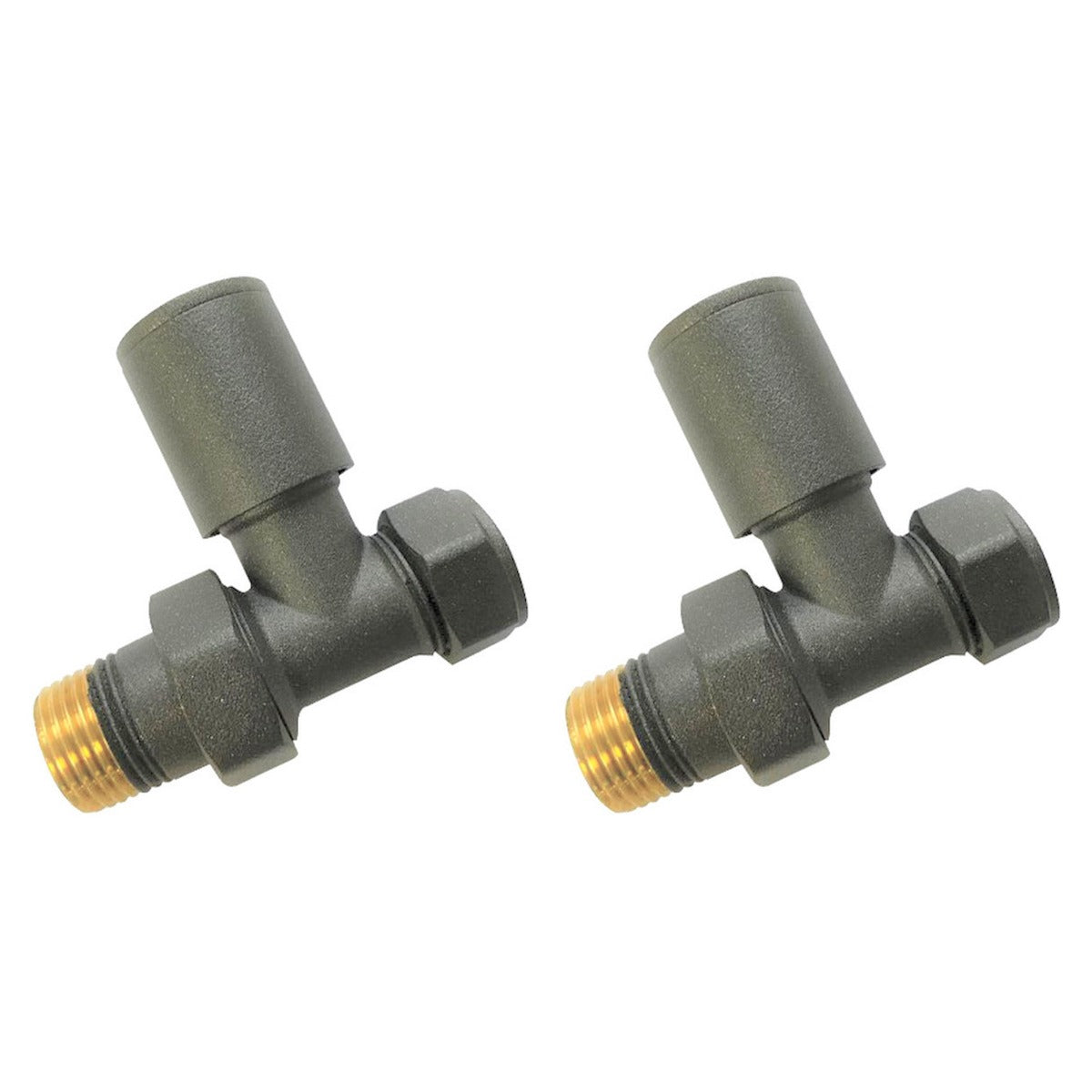 Fairford Round Valves, Straight, Anthracite