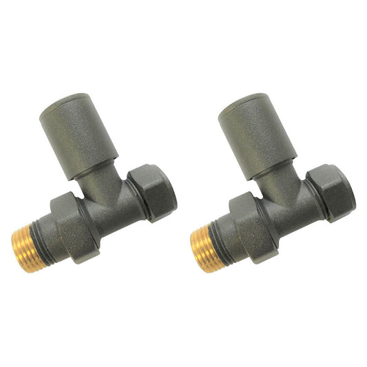 Fairford Round Valves, Straight, Anthracite