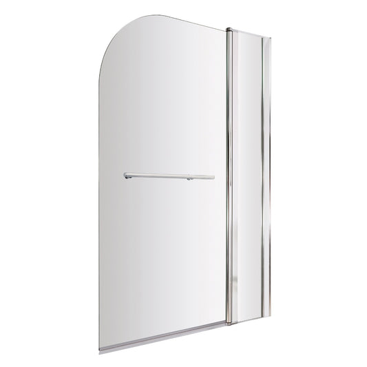 Fairford 6mm Rads Shower Bath Screen w Fixed Panel and Rail