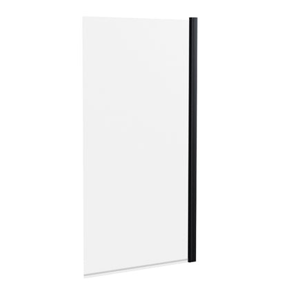 Fairford 6mm Straight Shower Bath Screen, Matt Black