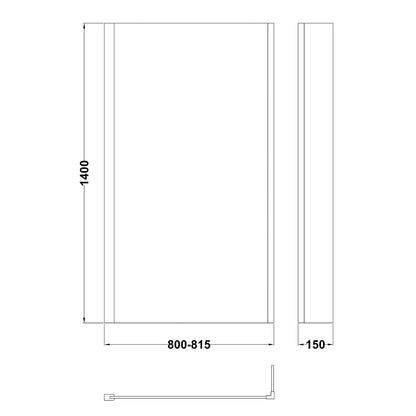 Fairford 6mm L Shaped Shower Bath Screen