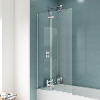 Fairford 5mm Straight Shower Bath Screen, Central Hinge