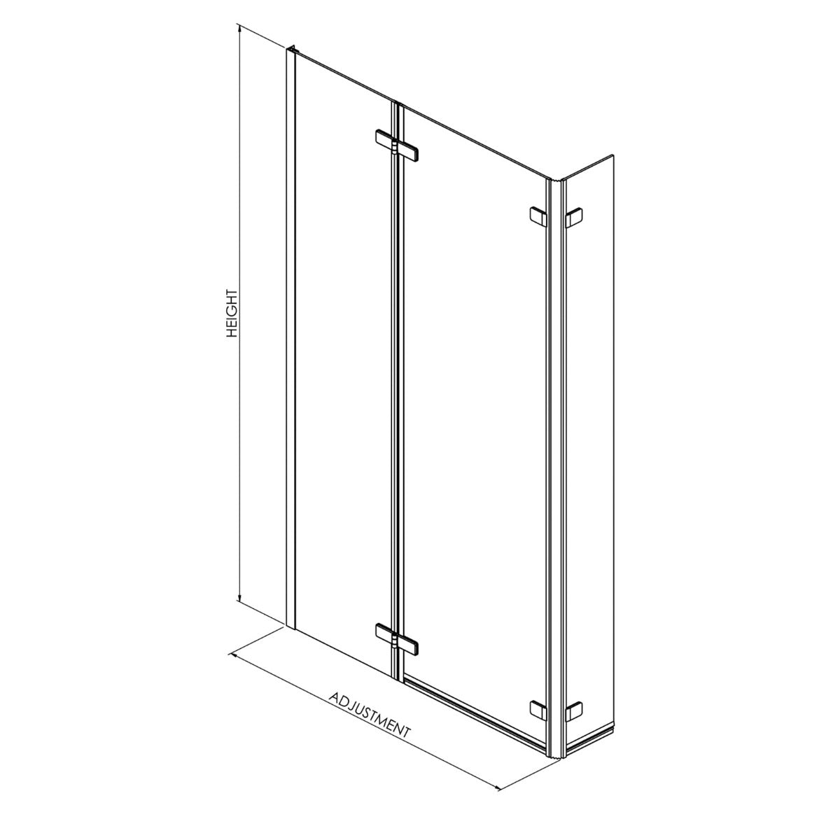 Fairford 5mm L Shaped Shower Bath Screen with Fixed Panel