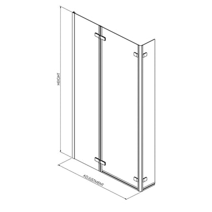 Fairford 5mm L Shaped Shower Bath Screen with Fixed Panel