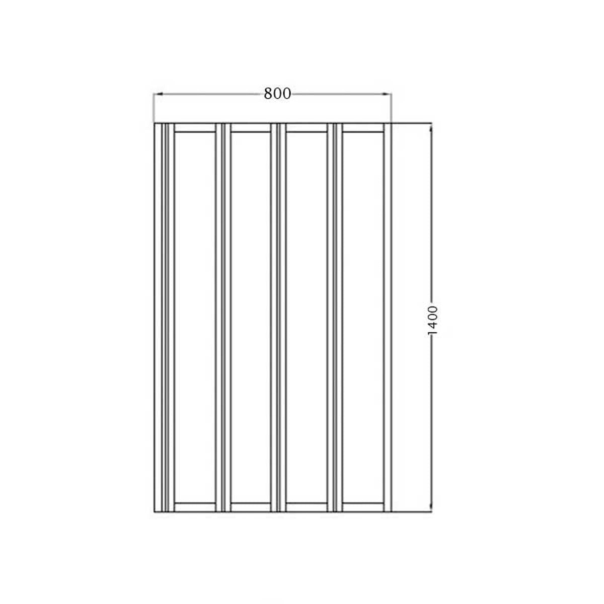 Fairford 4 Fold Bath Screen