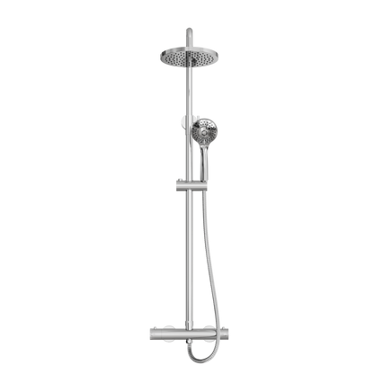 Fairford Element Exposed Round Shower Kit, Chrome