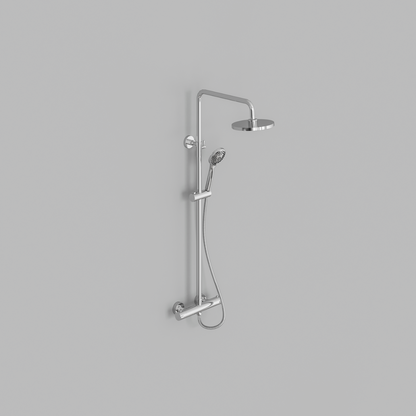 Fairford Element Exposed Round Shower Kit, Chrome