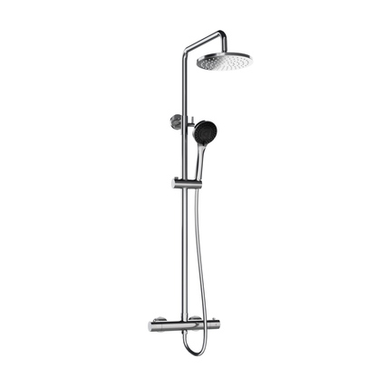 Fairford Element Exposed Round Shower Kit, Chrome