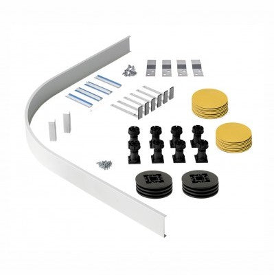 Fairford Quadrant Plinth Kit for trays with Waste on Curve
