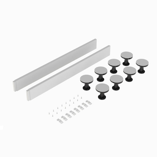 Rivato Gloss White Shower Tray Leg Kits with Plinth.  Suitable for 1000mm Rivato Trays
