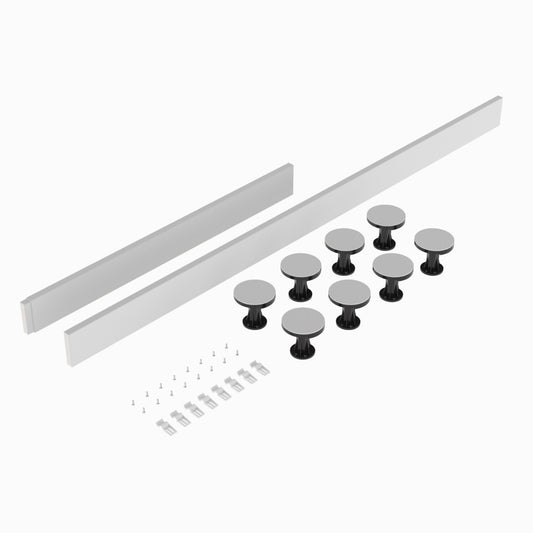 Rivato Gloss White Shower Tray Leg Kits with Plinth.  Suitable for 1100-1200mm Rivato Trays