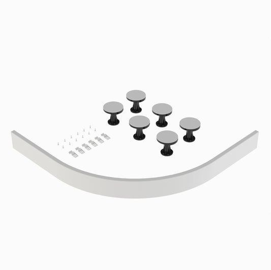 Rivato Gloss White Shower Tray Leg Kits with Plinth.  Suitable for 700-900mm Quadrant Rivato Trays
