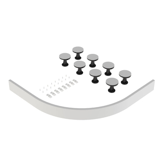 Rivato Gloss White Shower Tray Leg Kits with Plinth.  Suitable for 1000-1200mm Quadrant Rivato Trays