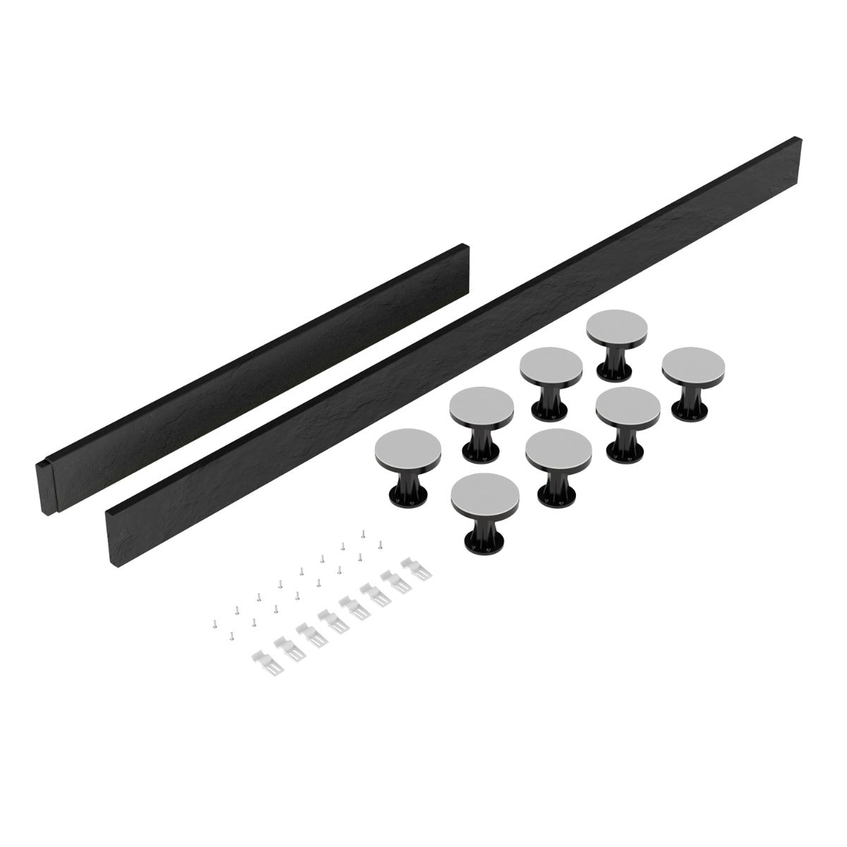 Rivato Slate Grey Shower Tray Leg Kits with Plinth.  Suitable for 1100-1200mm Rivato Trays