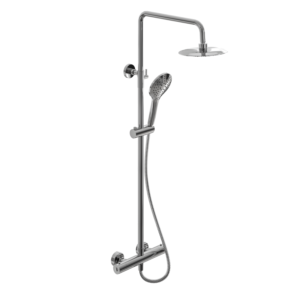 Fairford Element Pro Exposed Round Shower Kit, Chrome