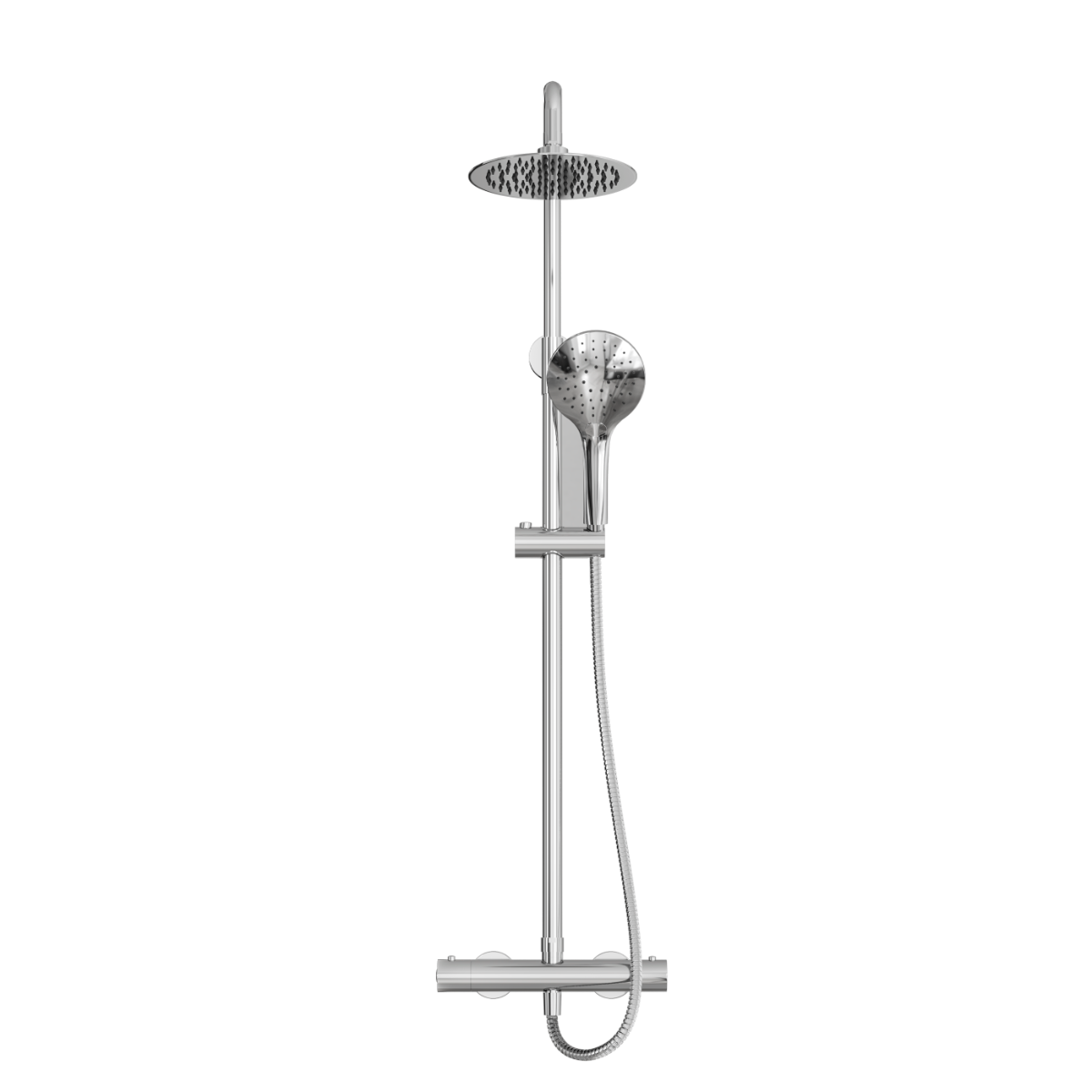 Fairford Element Pro Exposed Round Shower Kit, Chrome