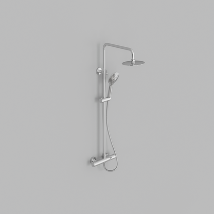 Fairford Element Pro Exposed Round Shower Kit, Chrome