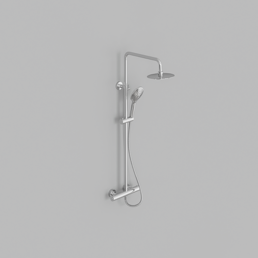 Fairford Element Pro Exposed Round Shower Kit, Chrome