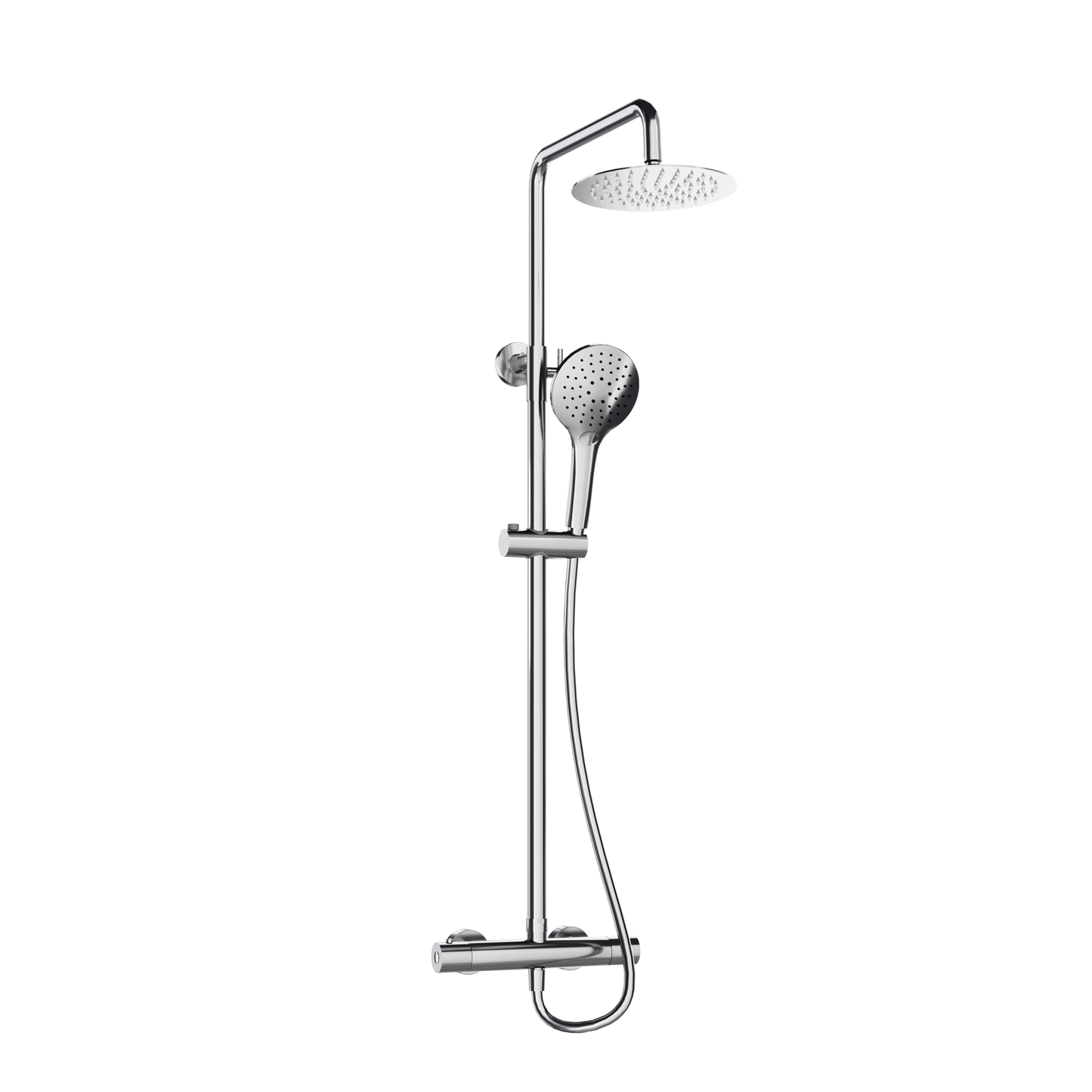 Fairford Element Pro Exposed Round Shower Kit, Chrome